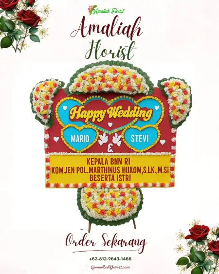 Papan Bunga Pernikahan Kekenturan Dua